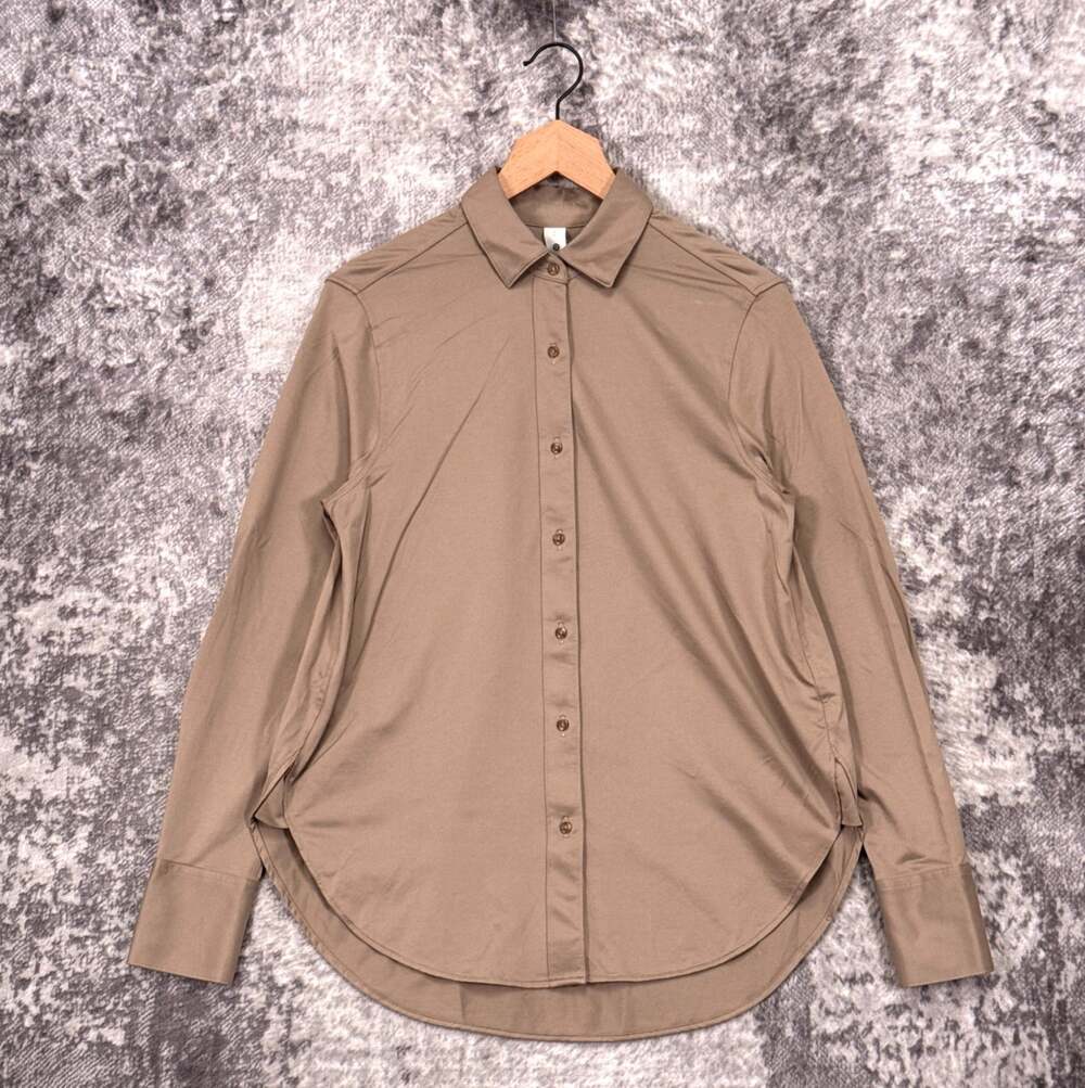 Lululemon Shirt Small Womens Knit Relaxed Fit Overshirt Long Sleeve